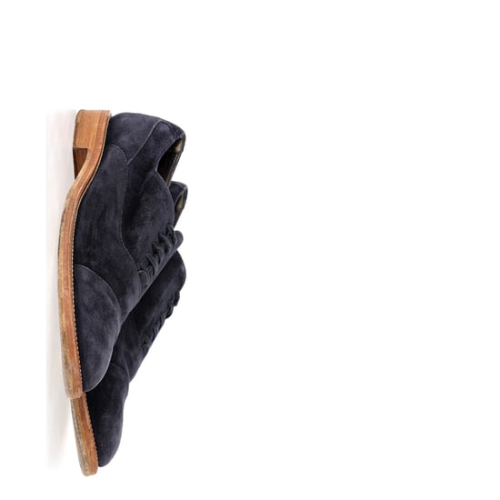 Tod's Lace-Up Derby Shoes in Navy Blue Suede - Image 3