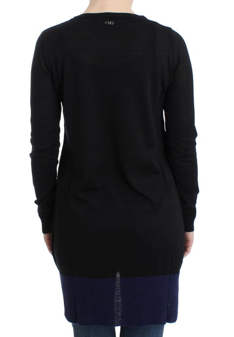 Suéter ligero negro de cuello en V para mujer de Costume National - Image 6