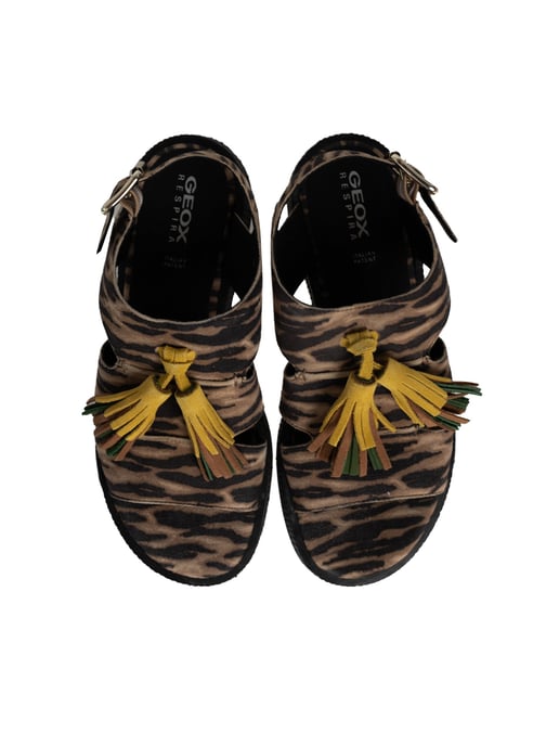 Geox Sandalias Taormina de mujer negro, beige - Image 4