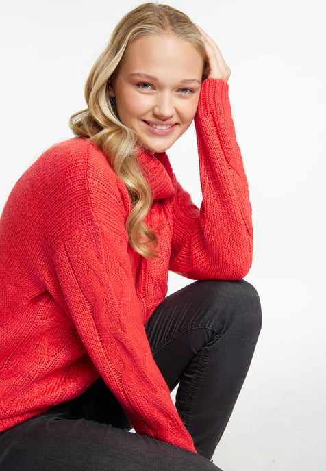 Mymo Knitted pullover women red - Image 5
