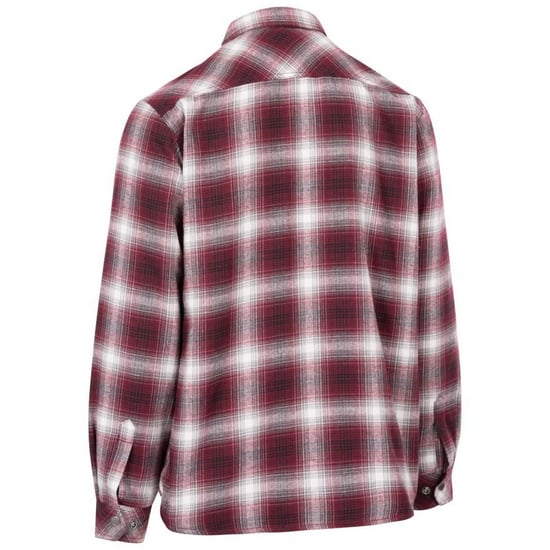 Trespass Mens Hallawood Checked Shirt (Merlot) - Image 2