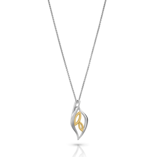 Orphelia 'Charlotte' Women's 925 Sterling Silver Chain with Pendant - Silver/Gold ZH-7523 - Image 3