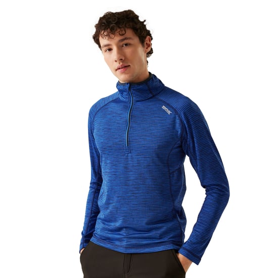 Regatta Mens Yonder II Half Zip Fleece Top (Olympian Blue) - Image 4