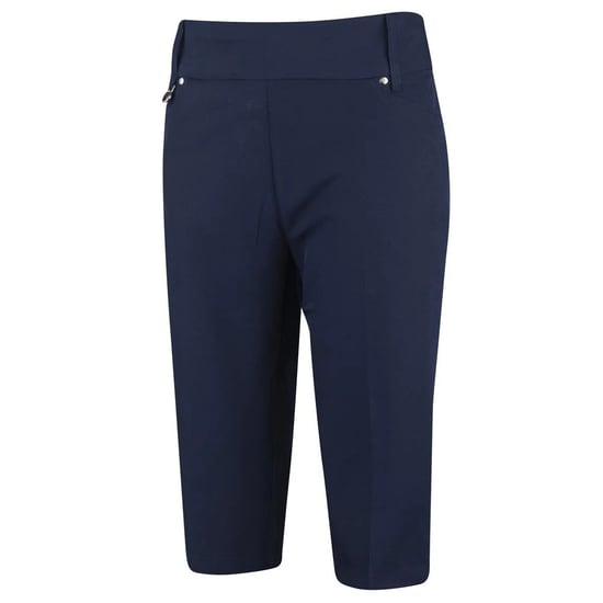 Island Green Womens/Ladies Stretch Golf Shorts (Dark Navy) - Image 1