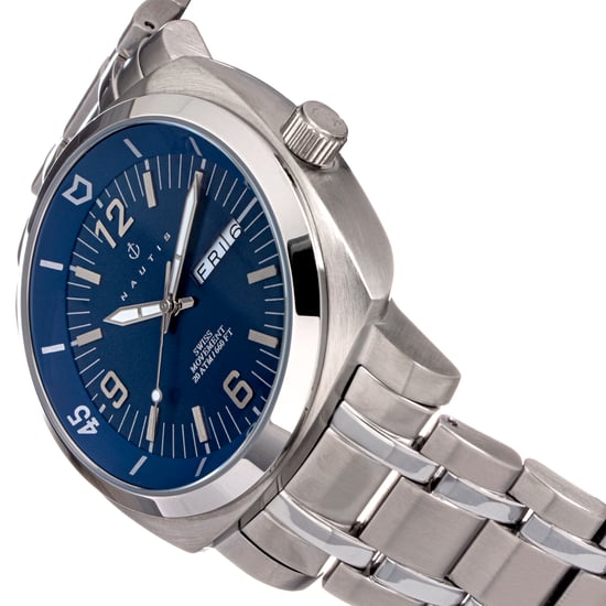 Nautis Stealth Bracelet Watch w/Day/Date