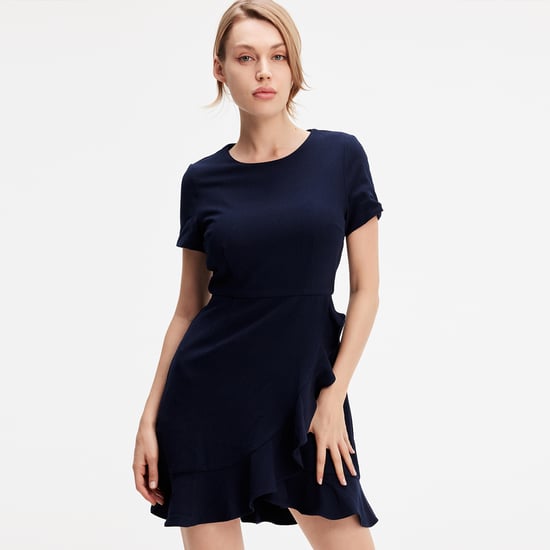 Short skater dress with frills - Image 1