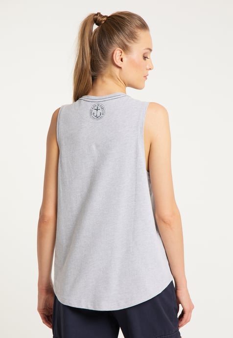 Dreimaster Top women light grey melange - Image 4