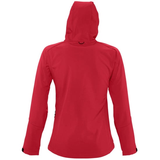 SOLS Womens/Ladies Replay Hooded Soft Shell Jacket (Breathable, Windproof And Water Resistant) (Pepper Red) - Image 2