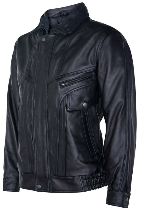 Nappa Leather Bluson Tailored Bomber Jacket