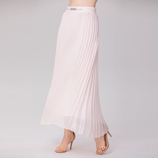 Organza Pleats Midi Skirt - Image 5
