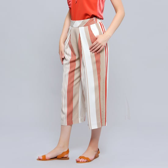 Stripe print fold capri pants - Image 2