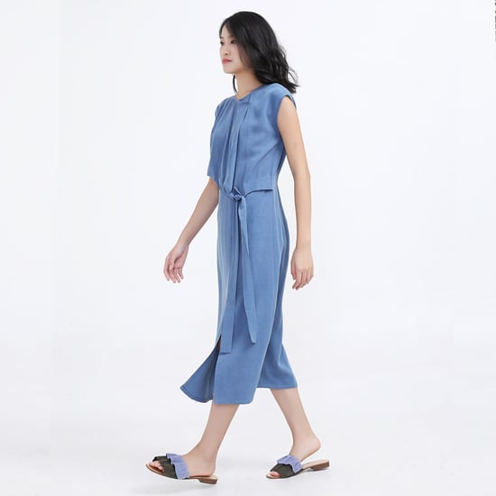 Side tie minimalist midi dress - Image 1