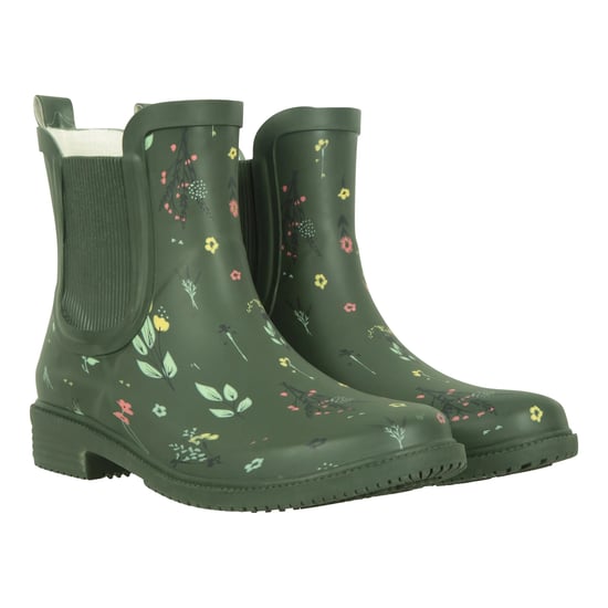 Mountain Warehouse Womens/Ladies Flowers Rubber Ankle Wellington Boots (Dark Khaki) - Image 4