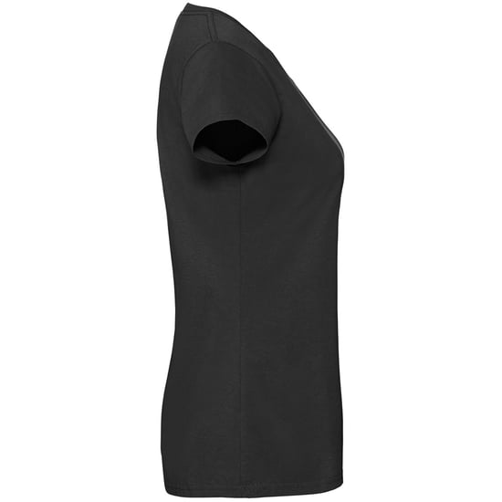 Fruit Of The Loom Womens/Ladies Ringspun Premium T-Shirt (Jet Black) - Image 3