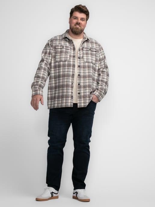 Petrol Industries - Plus Size Checked Shirt Southeast Men - Ecru - Image 5
