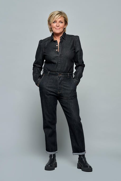 Caroline Tensen Rana Blouse Denim Zwart - Image 2