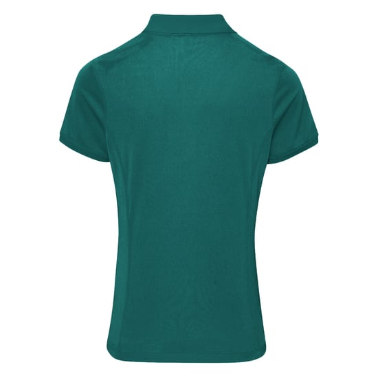 Premier Womens/Ladies Coolchecker Short Sleeve Pique Polo T-Shirt (Bottle) - Image 2