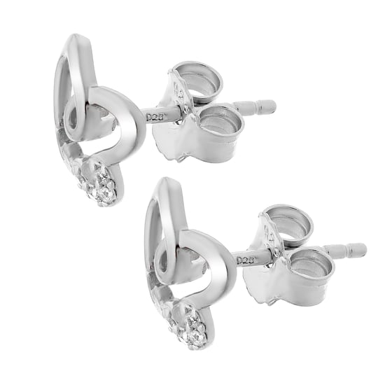 Orphelia 'Joya' Women's 925 Sterling Silver Stud Earrings - Silver ZO-7088 - Image 3