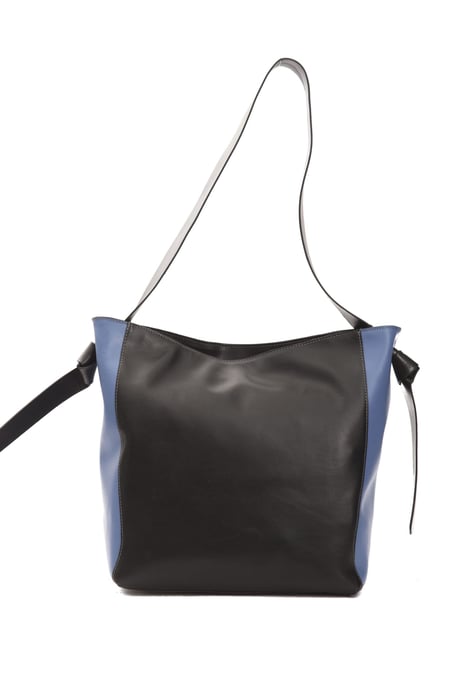 Bolso de hombro de cuero negro Donatella de Pompei para mujer - Image 3
