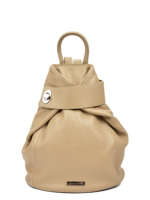 Anna Luchini SS22 AL 1083 Beige Leather Bag - Image 1