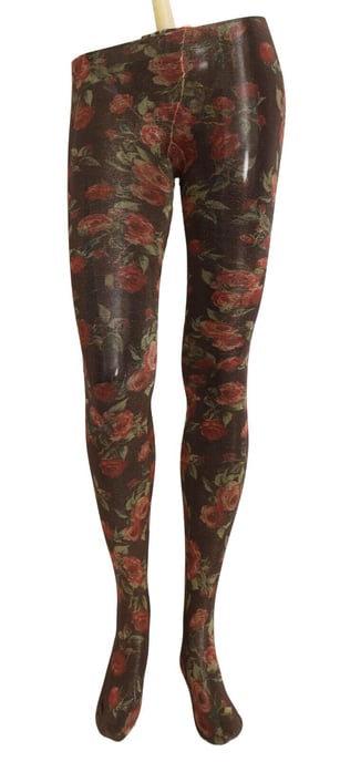 Medias de Nylon de Flores Negras de Dolce & Gabbana para Mujer - Image 1