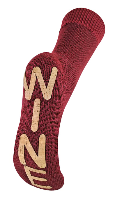 Señoras grueso forro polar térmico novedad vino suave zapatilla calcetines - Image 1