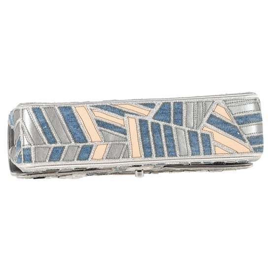 Chanel Medium Classic Patchwork Double Flap Shoulder Bag in Multicolor Denim - Image 4