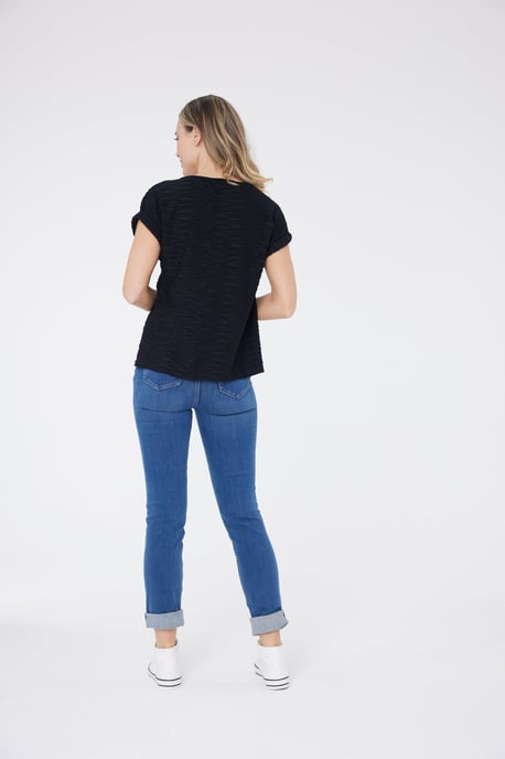 Maya Textured T-shirt - Black
