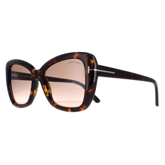 Tom Ford Square Womens Dark Havana Brown Gradient Maeve FT1008