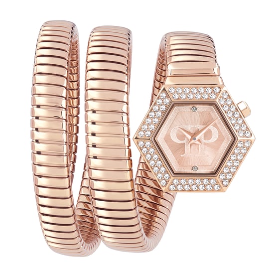 Philipp Plein $nake Hexagon Women's Rose Gold Watch PWZAA0523