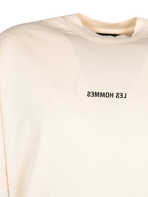 Les Hommes T-Shirt Happy Pictures Oversize Men's Beige