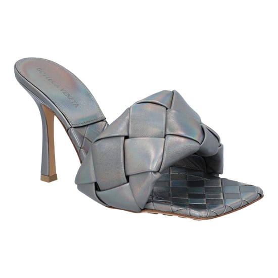 Bottega Veneta Metallic grey Lido Mules - Image 1