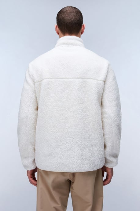 Tynik Sherpa Sudadera de Forro Polar con Cremallera Completa Garceta Blanca - Image 4