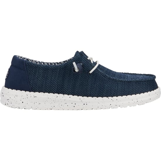 HEYDUDE Wendy Stretch Mesh Polyester Women's Navy Loafers - Image 6