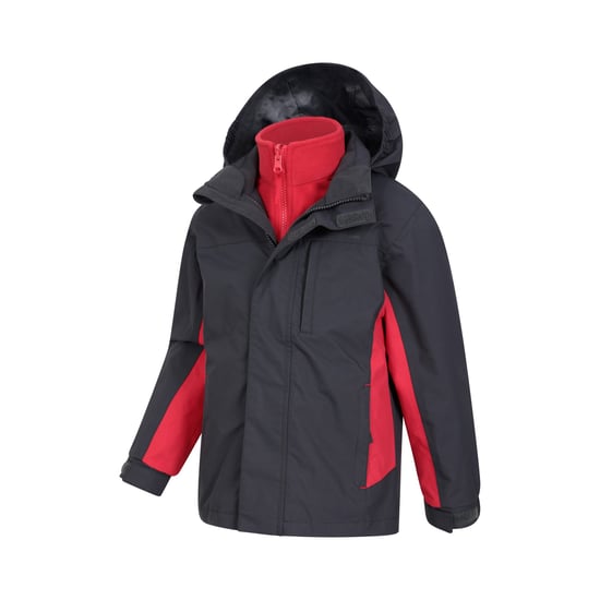 Mountain Warehouse Childrens/Kids Cannonball 3 in 1 Waterproof Jacket (Grey) - Image 3