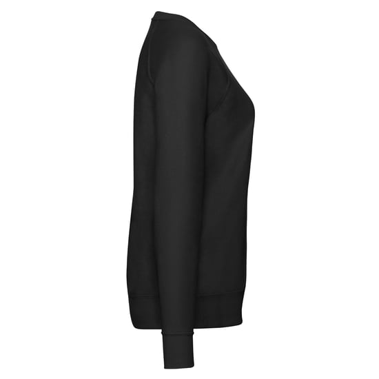 Fruit of the Loom Womens/Ladies Lightweight Lady Fit Raglan Sweatshirt (Black) - Image 3