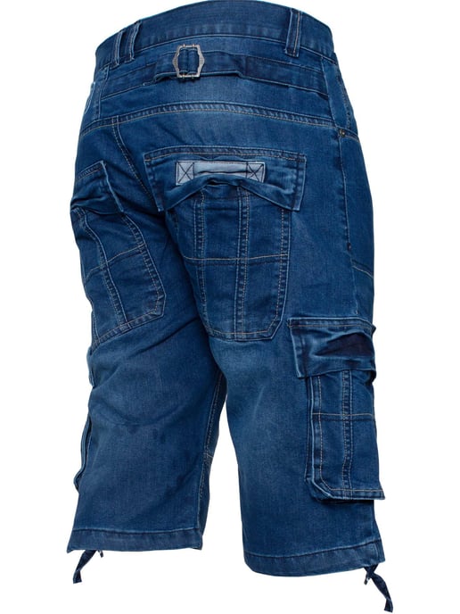 Pantalones cortos vaqueros Enzo Cargo Combat para hombre - Image 2
