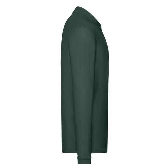 Fruit of the Loom Mens Premium Pique Long-Sleeved Polo Shirt (Forest Green) - Image 3