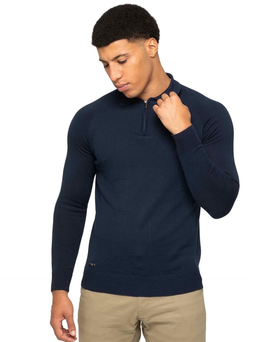 Enzo Milano Polo con media cremallera para hombre - Image 1