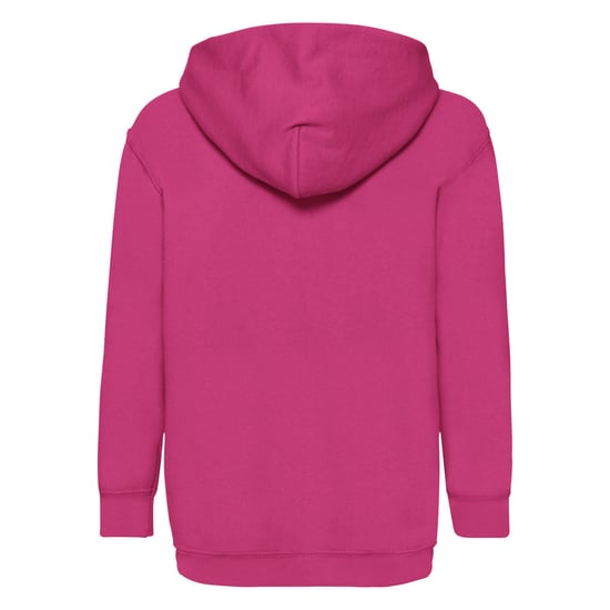 Fruit of the Loom Childrens/Kids Classic Hooded Sweatshirt (Fuchsia) - Image 2