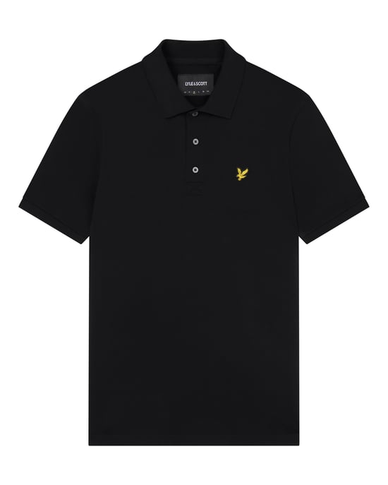 Lyle & Scott Plain Polo Shirt in Black - Image 1