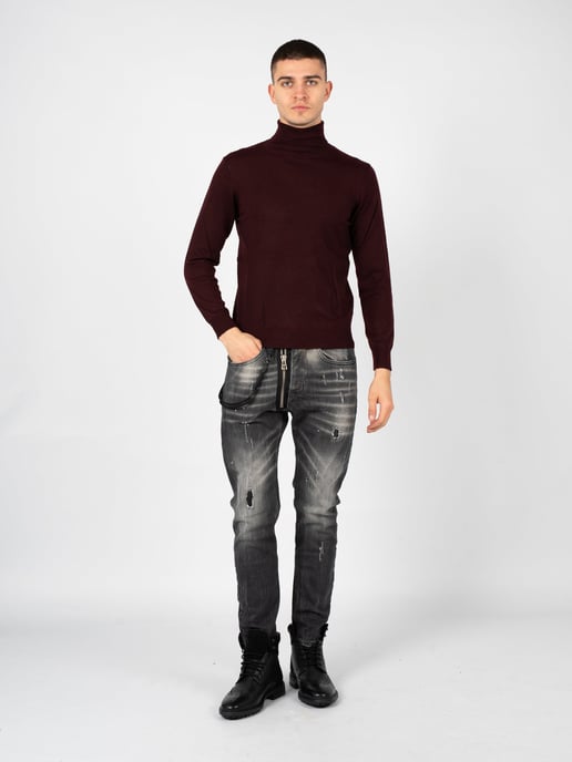 Xagon Man Suéter Turtleneck del hombre rojo - Image 2