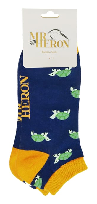 Calcetines Bajos Transpirables para Hombre - Tortugas (Azul Marino) - Image 2