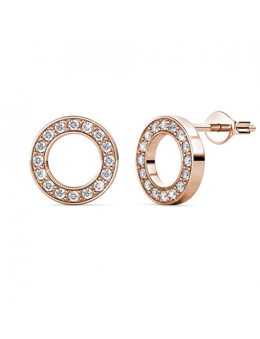 Pendientes Ophir - Oro rosa y cristal - Image 1