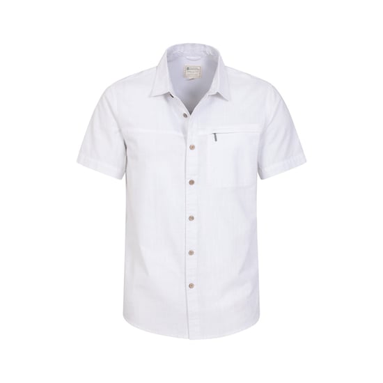 Mountain Warehouse Mens Coconut Slub Short-Sleeved Shirt (White)