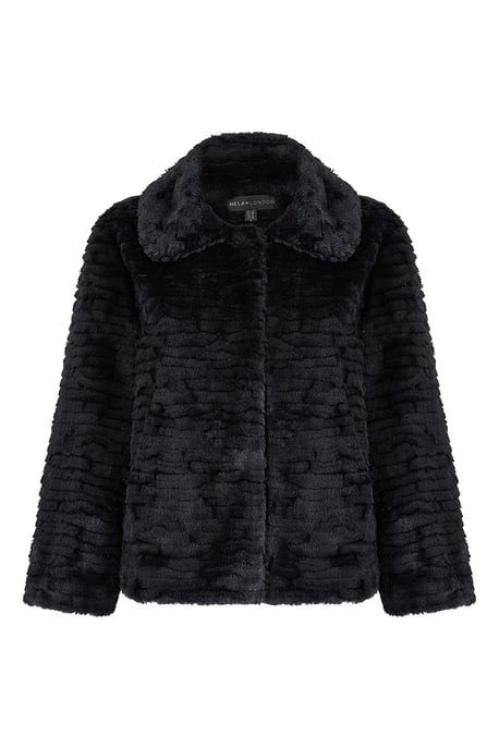 Black Faux Fur Short Jacket