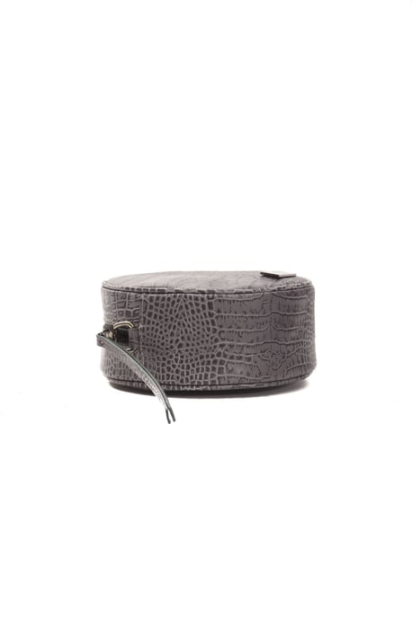 Bolso cruzado para mujer Donatella Pompei en cuero gris - Image 4