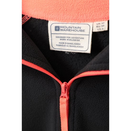 Mountain Warehouse Womens/Ladies Montana Half Zip Fleece Top (Jet Black) - Image 2