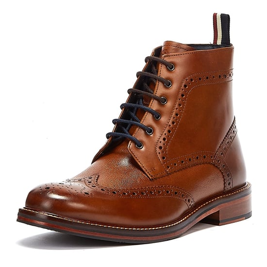 Ben Sherman Alfred Brogue Mens Tan Boots - Image 3
