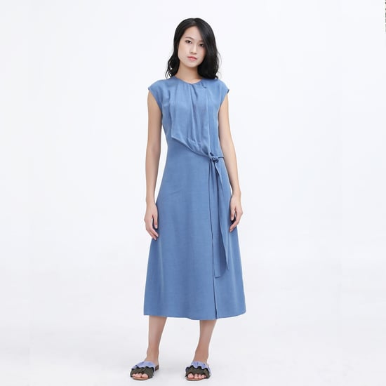 Side tie minimalist midi dress - Image 2